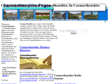 Tablet Screenshot of carmarthenshire-pages.co.uk